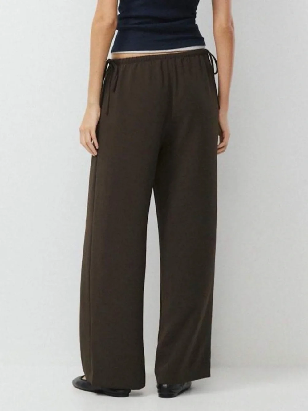 Artisan Pant - Crepette™ Japanese crepe relaxed wide-leg pants with waist ties.